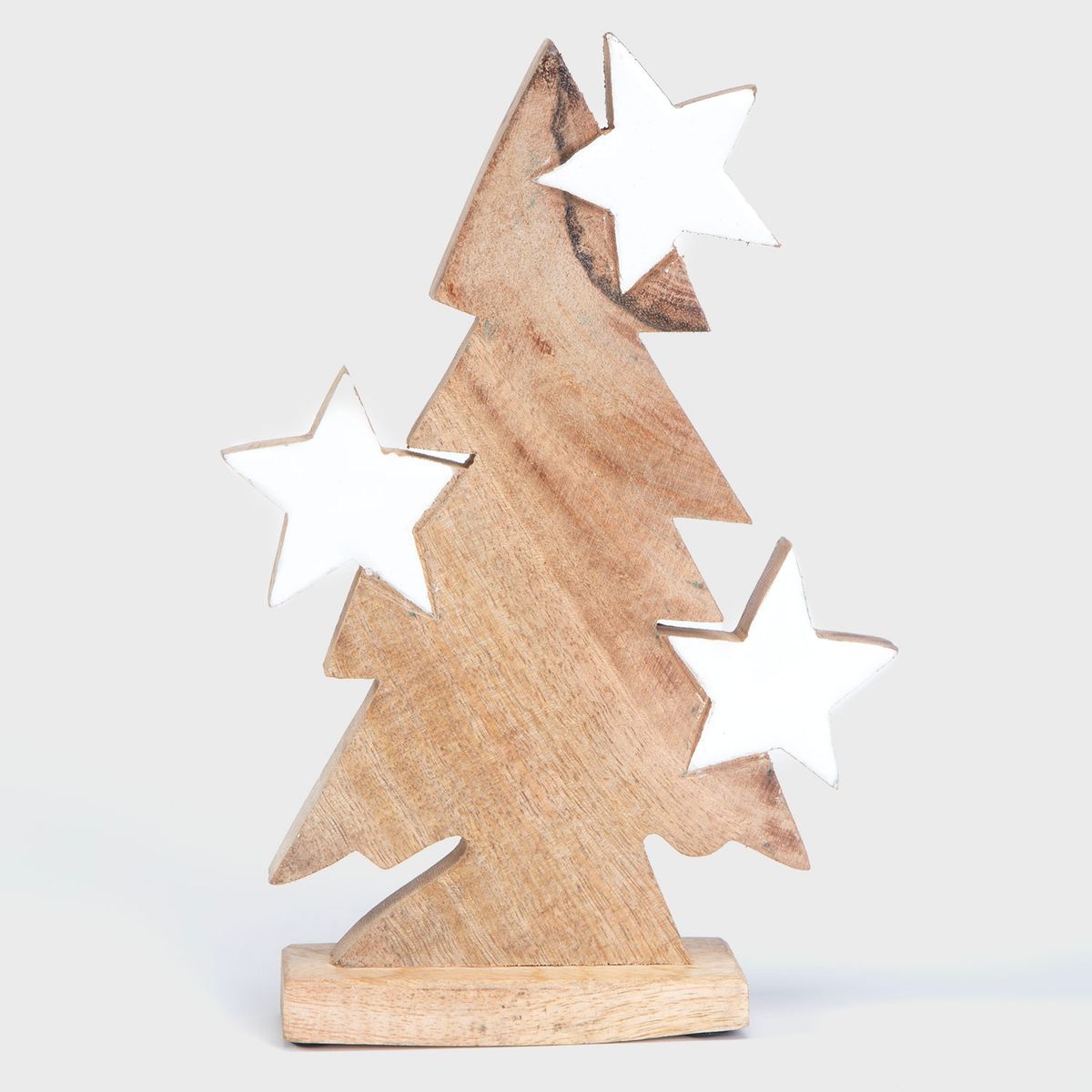 MICA - Adorno  Árbol Navidad Madera 18 Cm Mica