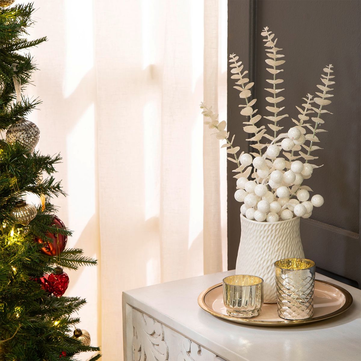 MICA - Adorno Ramas Y Flores Baya Mica