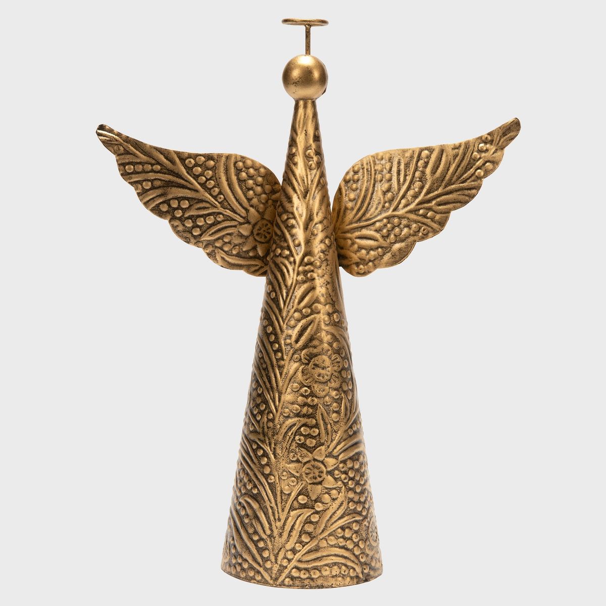 MICA - Adorno Figura Ángel Tallado Gold Navidad 46 Cm Mica