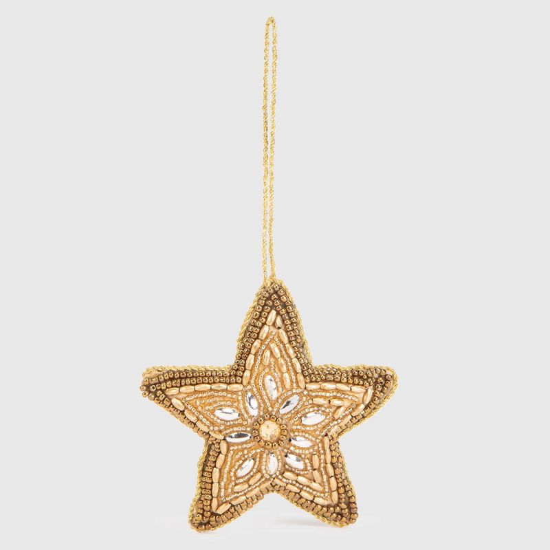 MICA - Adorno Navidad Colgante Mostacilla 7 Cm Mica
