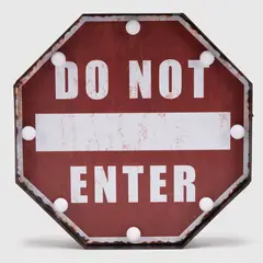MICA - Letrero Decorativo Neón Do Not Enter Rojo