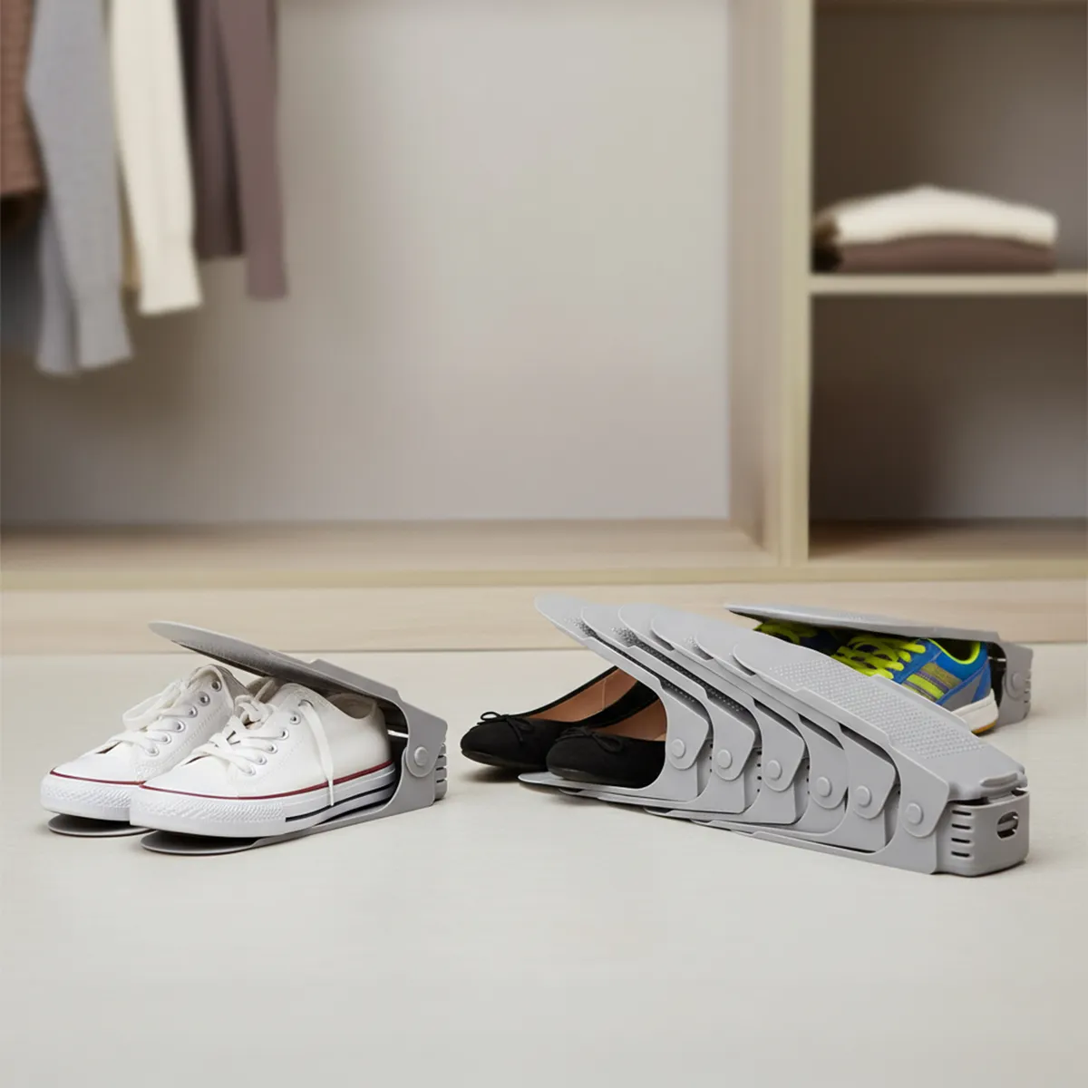 MICA - Set 8 Organizadores Calzado Ajustables Mica