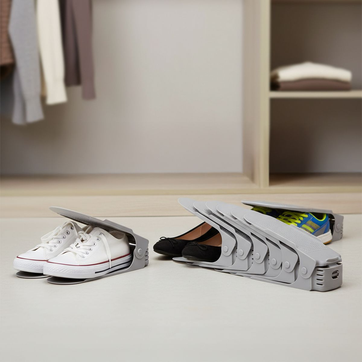 MICA - Set 8 Organizadores Calzado Ajustables Mica