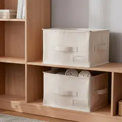 MICA - Set 2 Canastos Con Cierre Canvas S