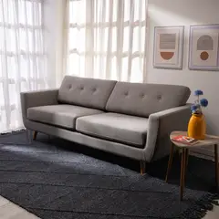 MICA - Sofá 3 Cuerpos Tela Corcega Estilo Moderno
