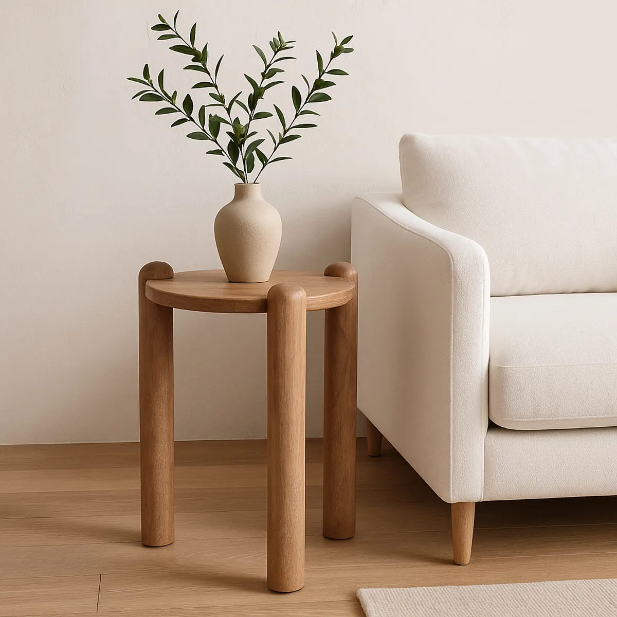 BASEMENT HOME - Mesa Lateral Redonda Tobias Madera  Basement Home