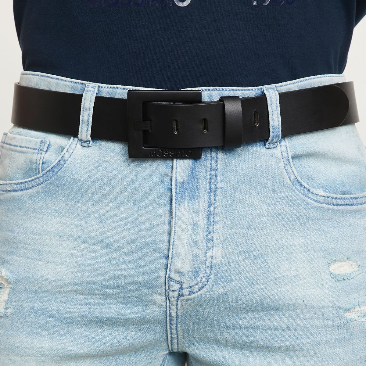 MOSSIMO - Cinturón De Cuero Hombre Mossimo