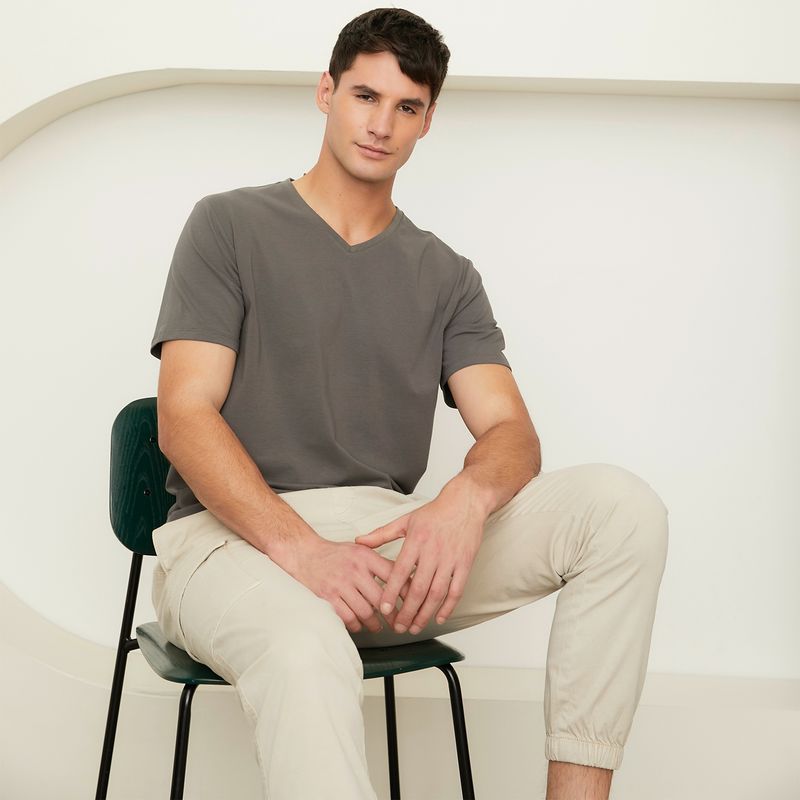BASEMENT - Polera Manga Corta Algodón Orgánico Hombre Basement