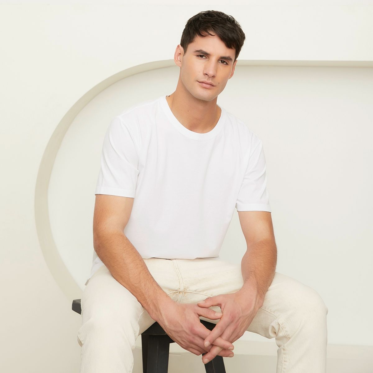 BASEMENT - Polera Manga Corta Algodón Orgánico Hombre Basement