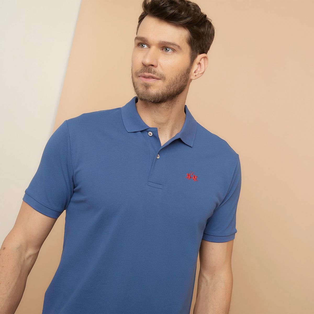 LA MARTINA - Polera Manga Corta Cuello Pique Algodón Hombre La Martina