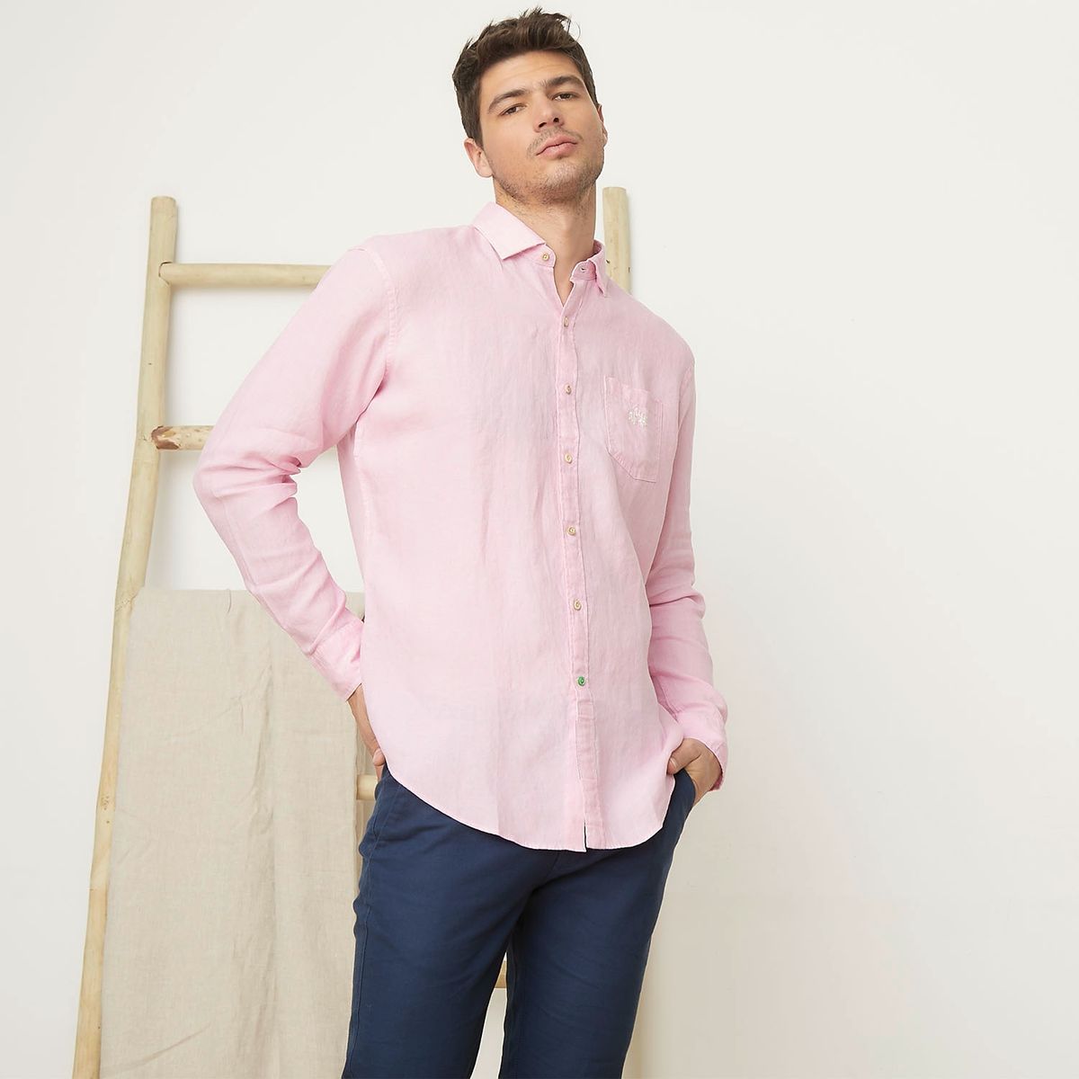 LA MARTINA - Camisa Lino Regular Fit Hombre La Martina