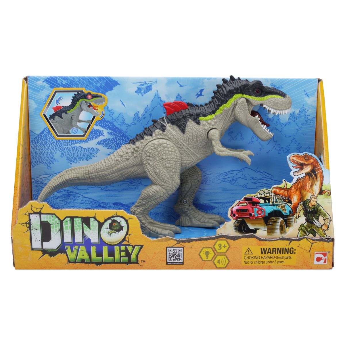 DINO VALLEY - Dinosaurio Cafe 34 Cms Con Luz Y Sonido Dino Valley