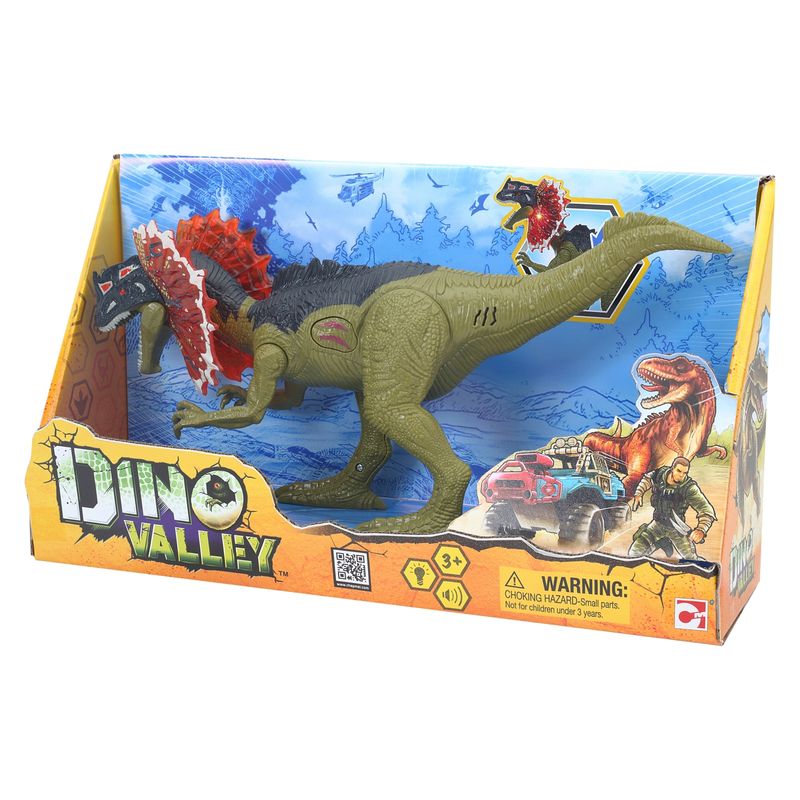 DINO VALLEY - Dinosaurio Verde 34 Cms Con Luz Y Sonido Dino Valley