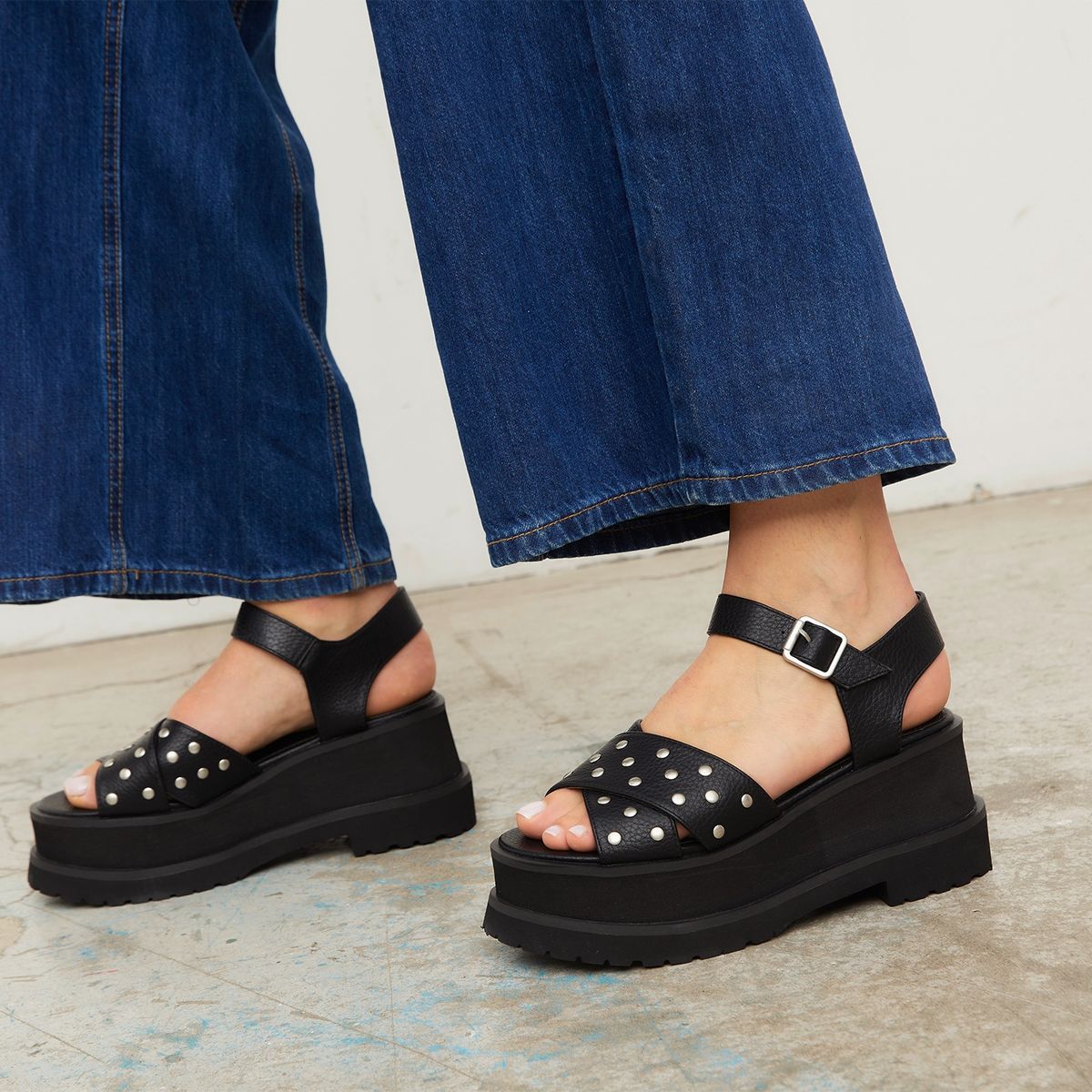 SYBILLA - Sandalia Mujer Negro Sybilla