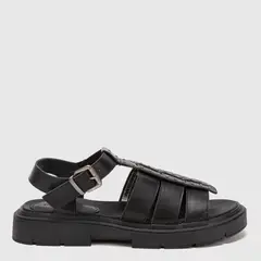 AMERICANINO - Sandalia Mujer Cuero Negro