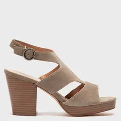 APOLOGY - Sandalia Mujer Gamuza Beige