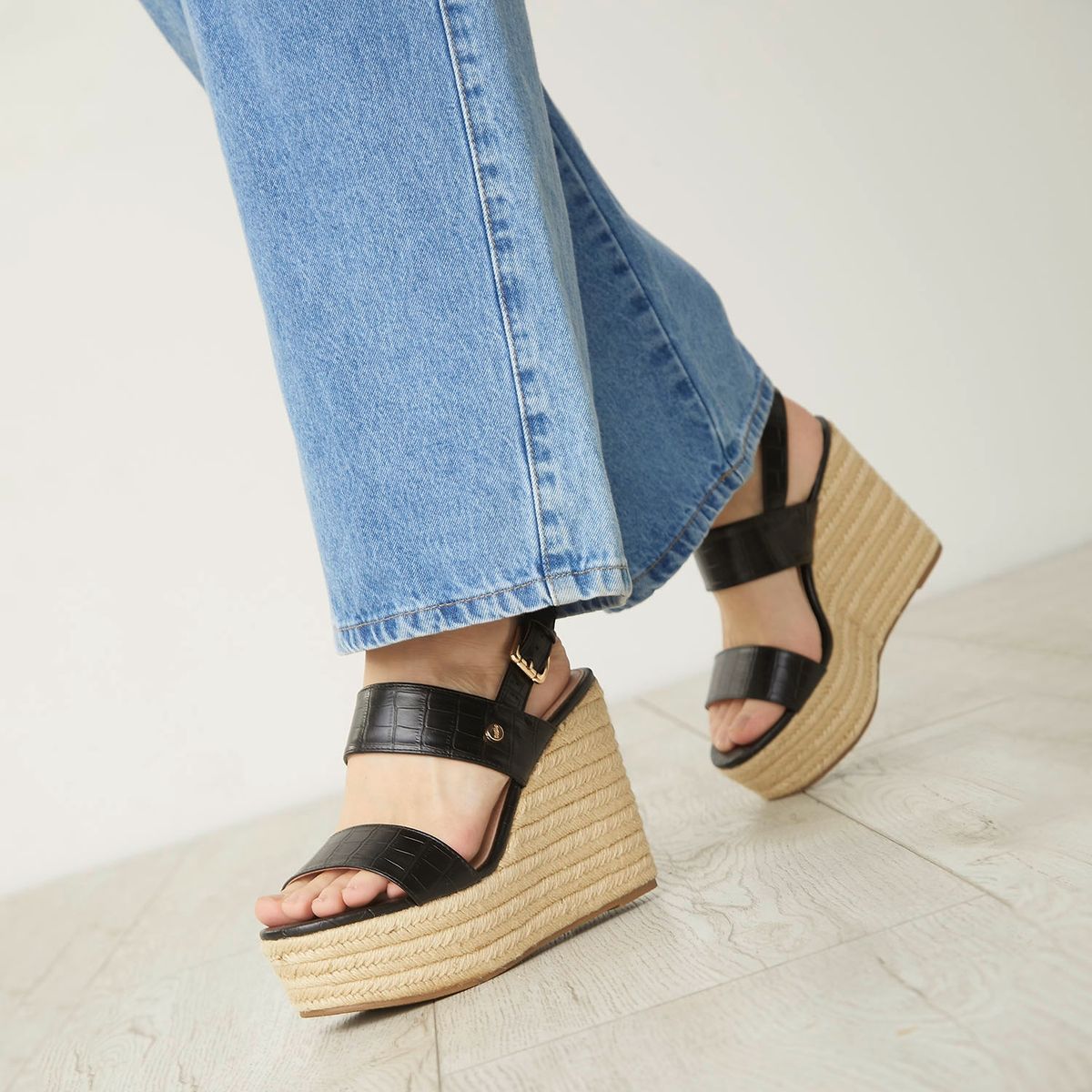 MOSSIMO - Sandalia Mujer Negro Mossimo