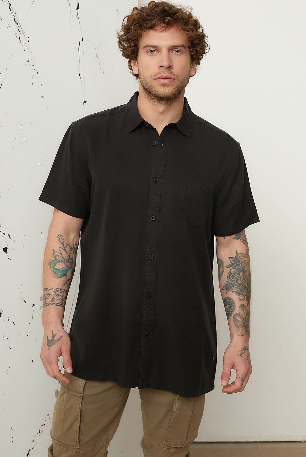 AMERICANINO - Camisa Casual Manga Corta Hombre Americanino