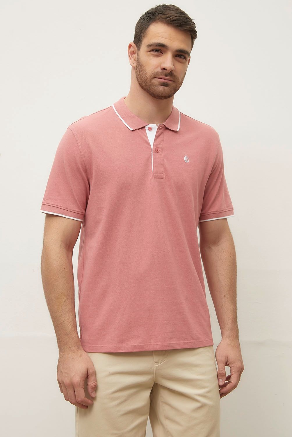 NEWPORT - Polera Cuello Pique Manga Corta Algodón Hombre Newport