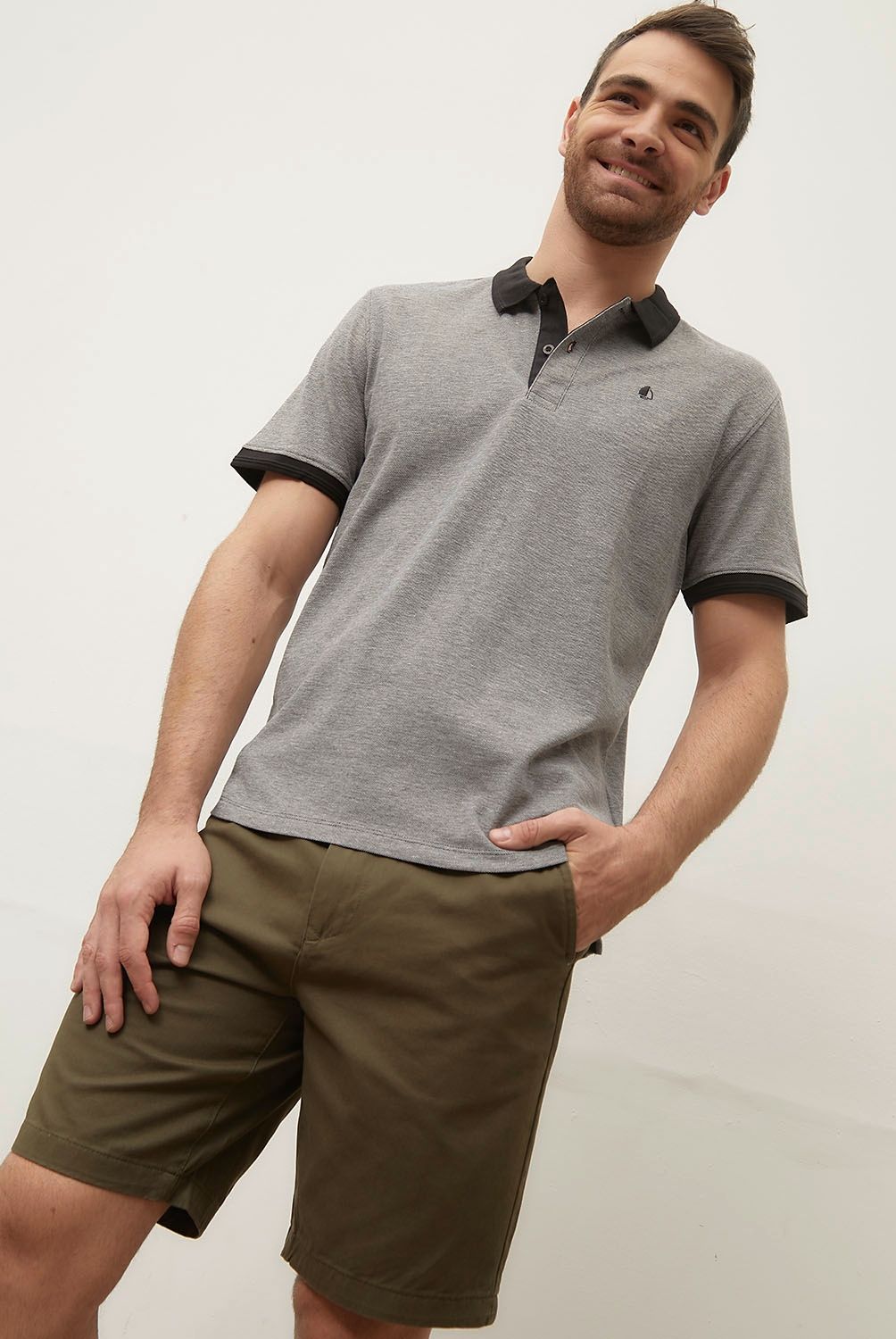 NEWPORT - Polera Cuello Pique Manga Corta Algodón Hombre Newport