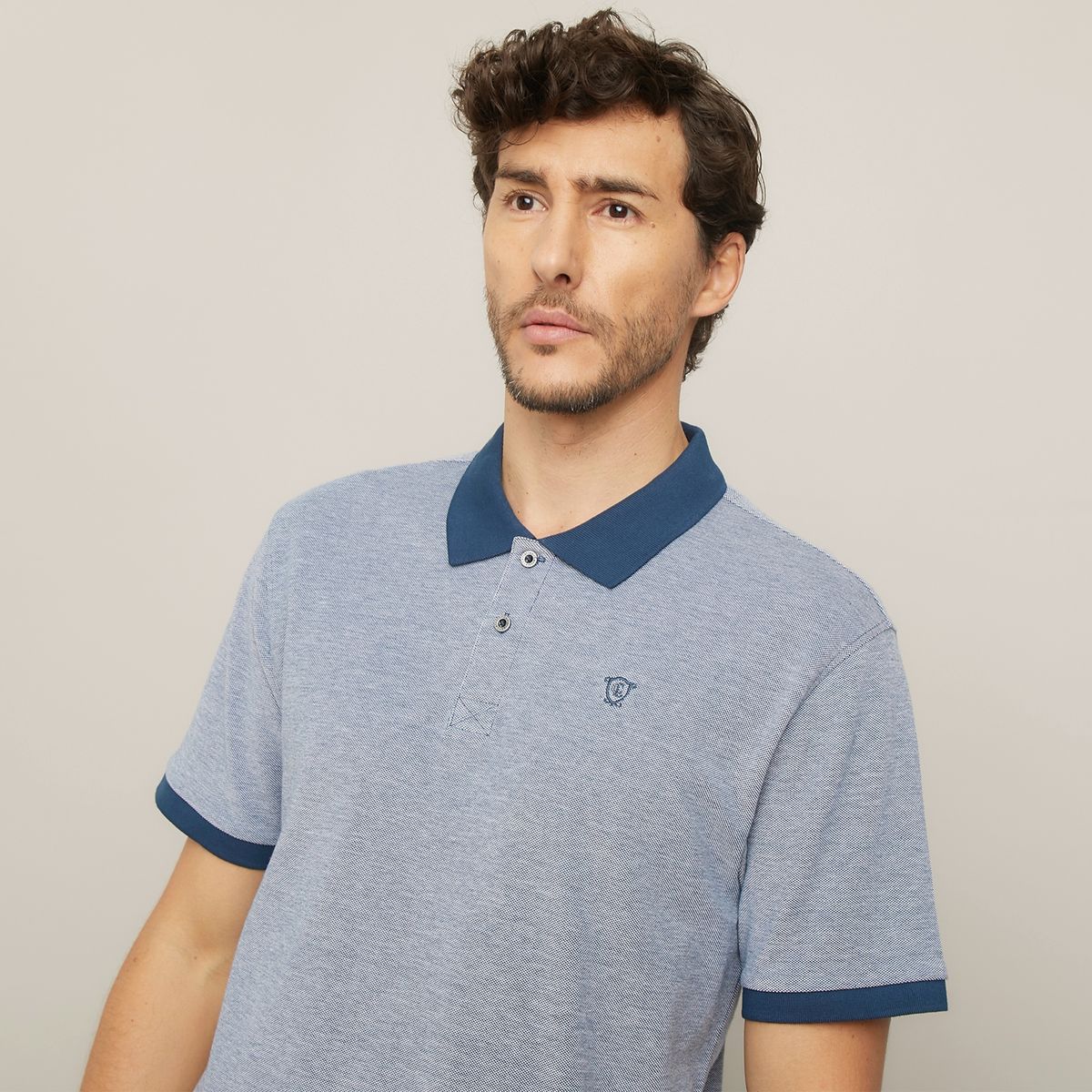 CHRISTIAN LACROIX - Polera Con Cuello Pique Manga Corta Algodón Hombre Christian Lacroix