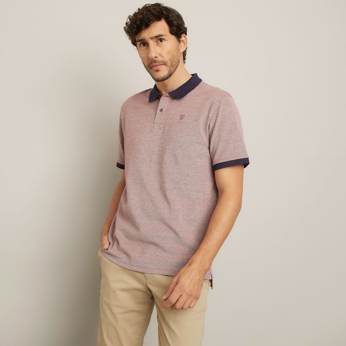 CHRISTIAN LACROIX - Polera Con Cuello Pique Manga Corta Algodón Hombre Christian Lacroix