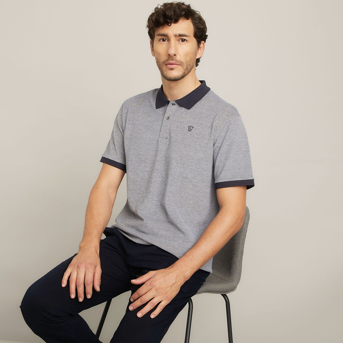 CHRISTIAN LACROIX - Polera Con Cuello Pique Manga Corta Algodón Hombre Christian Lacroix