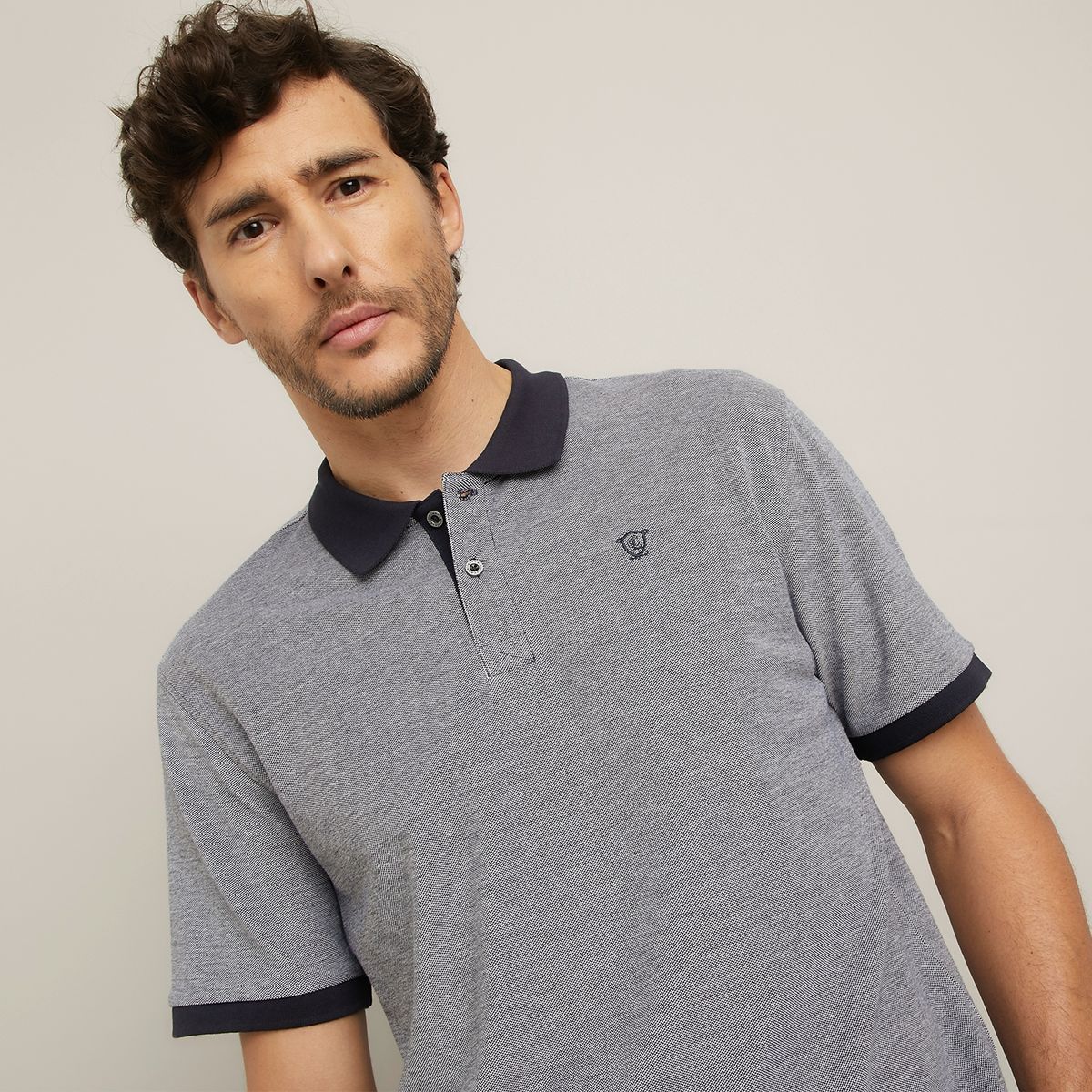 CHRISTIAN LACROIX - Polera Con Cuello Pique Manga Corta Algodón Hombre Christian Lacroix