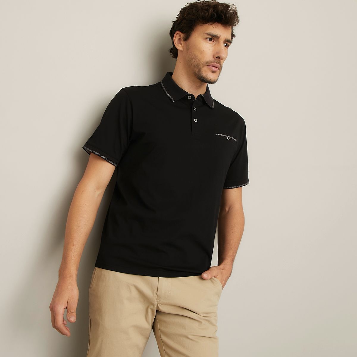 CHRISTIAN LACROIX - Polera Con Cuello Pique Manga Corta Algodón Hombre Christian Lacroix