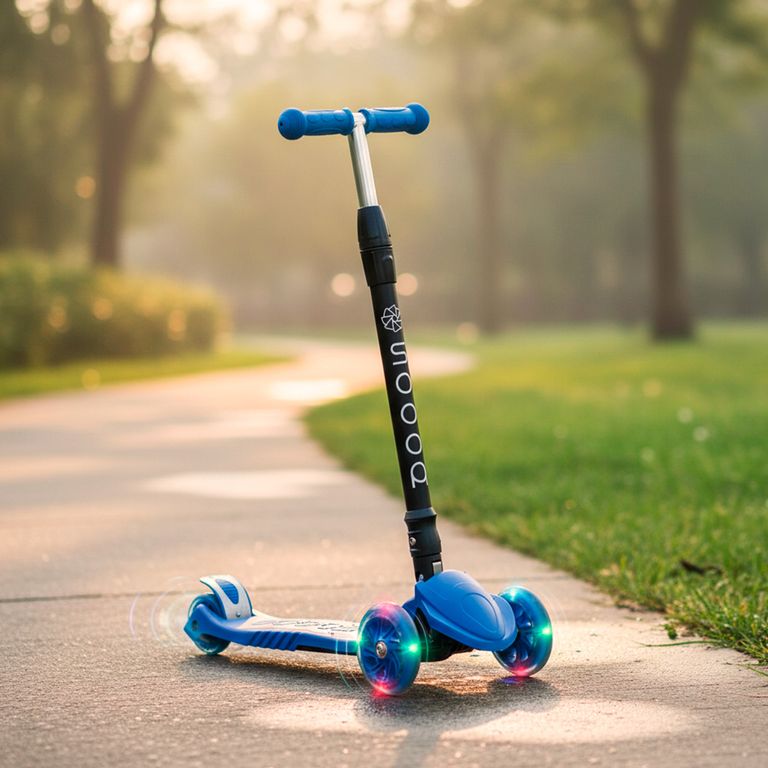 SCOOP Scooter Ajustable, Con Luces Y Altura Regulable Azul