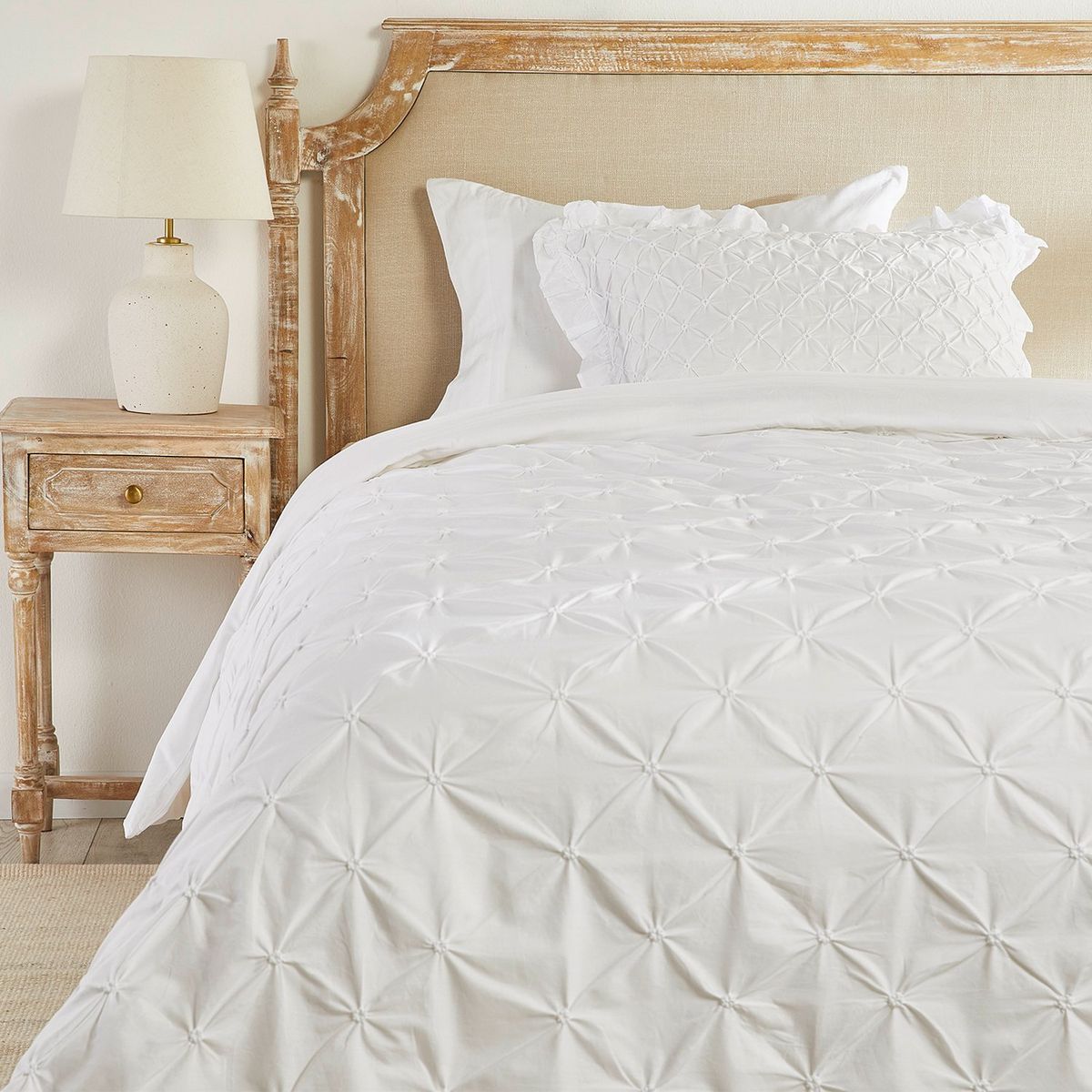 ROBERTA ALLEN - Funda de Plumón Bordada Blanca 100% Algodón Roberta Allen