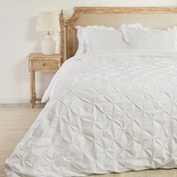 Funda de Plumón Bordada Blanca 180 Hilos 100% Algodón