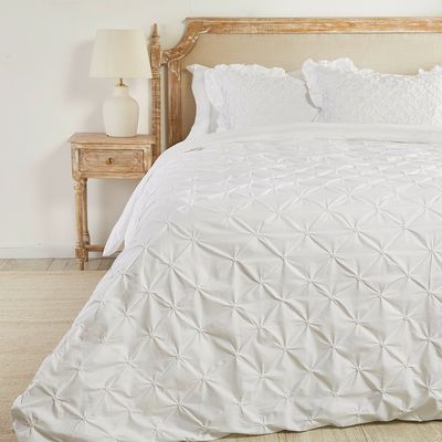 Imagen 1 del producto Funda de Plumón Bordada Blanca 180 Hilos 100% Algodón