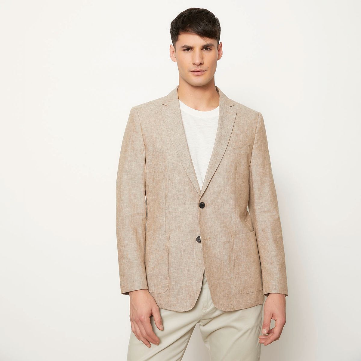 BASEMENT - Chaqueta Formal Slim Lino Hombre Basement
