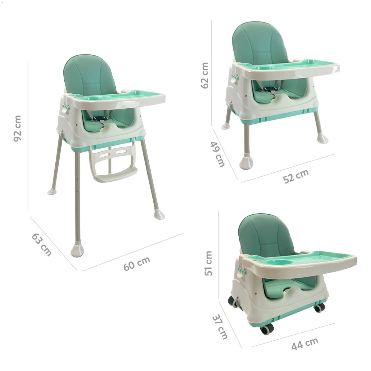 YAMP - Yamp Silla de Comer 4 en 1 Yaris Verde