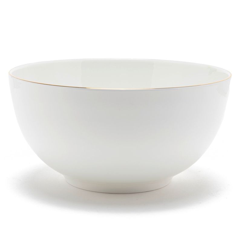FLORENCIA - Fuente Redonda Ensalada Florencia Borde Dorado 21 cm