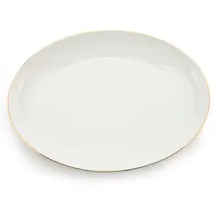 FLORENCIA - Fuente Ovalada 36 cm Borde Dorado