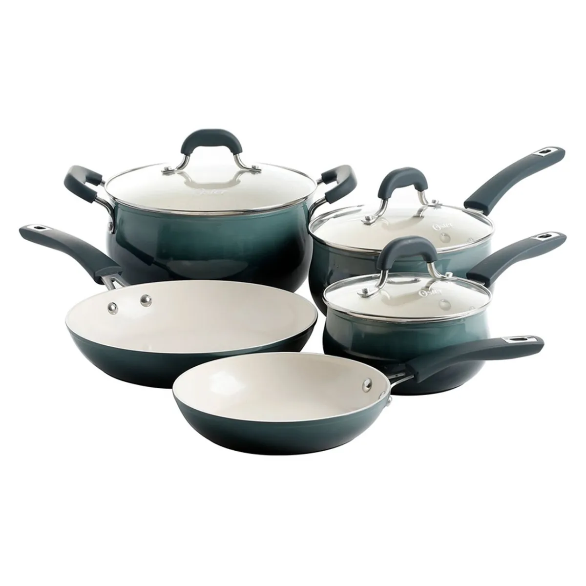 OSTER - Batería de Cocina 8 Piezas Cerámica Ceramic Oster