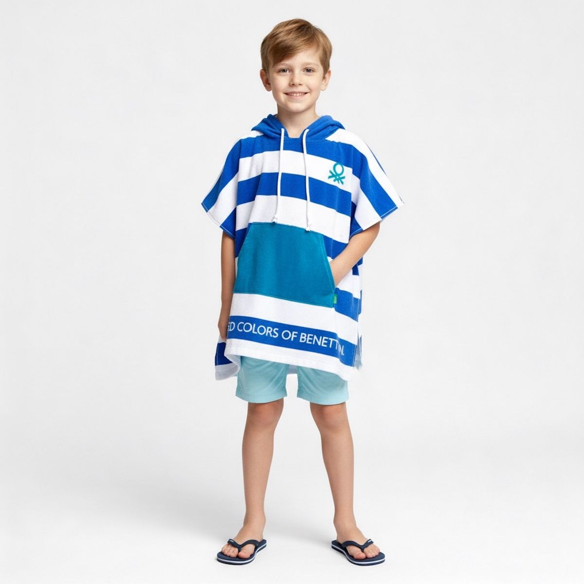 BENETTON - Toalla de Playa Infantil Rayas Benetton