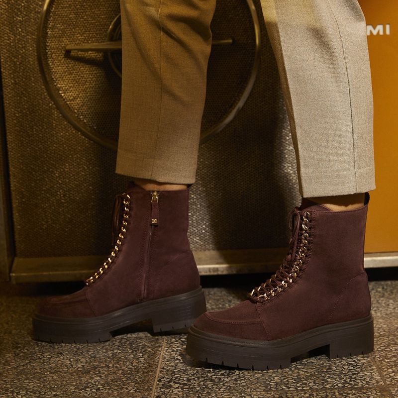 SAM EDELMAN - Botín Mujer Cuero Café Sam Edelman