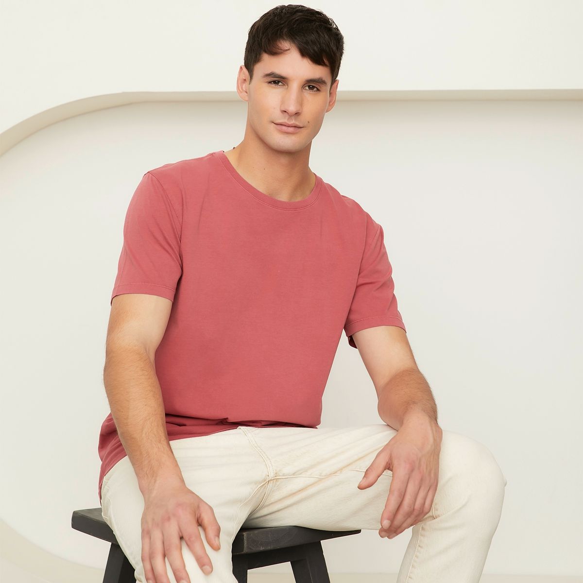 BASEMENT - Polera Manga Corta Algodón Orgánico Hombre Basement