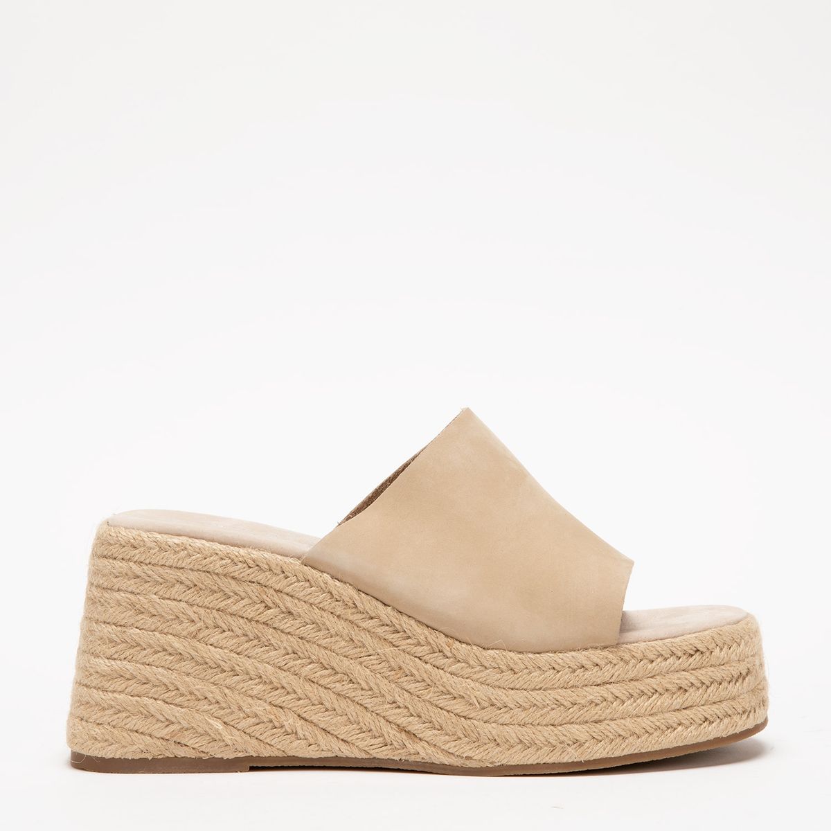 BASEMENT - Sandalia  Mujer Cuero Beige Basement