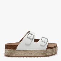 Sandalia de Plataforma con Hebillas Mujer