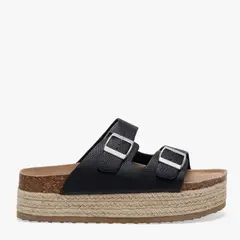 SYBILLA - Sandalia Mujer Negras con Plataforma