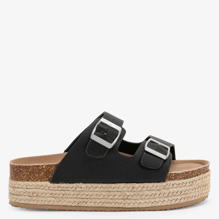 Sandalia Mujer Negras con Plataforma