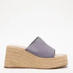 BASEMENT - Sandalia Mujer Cuero Azul