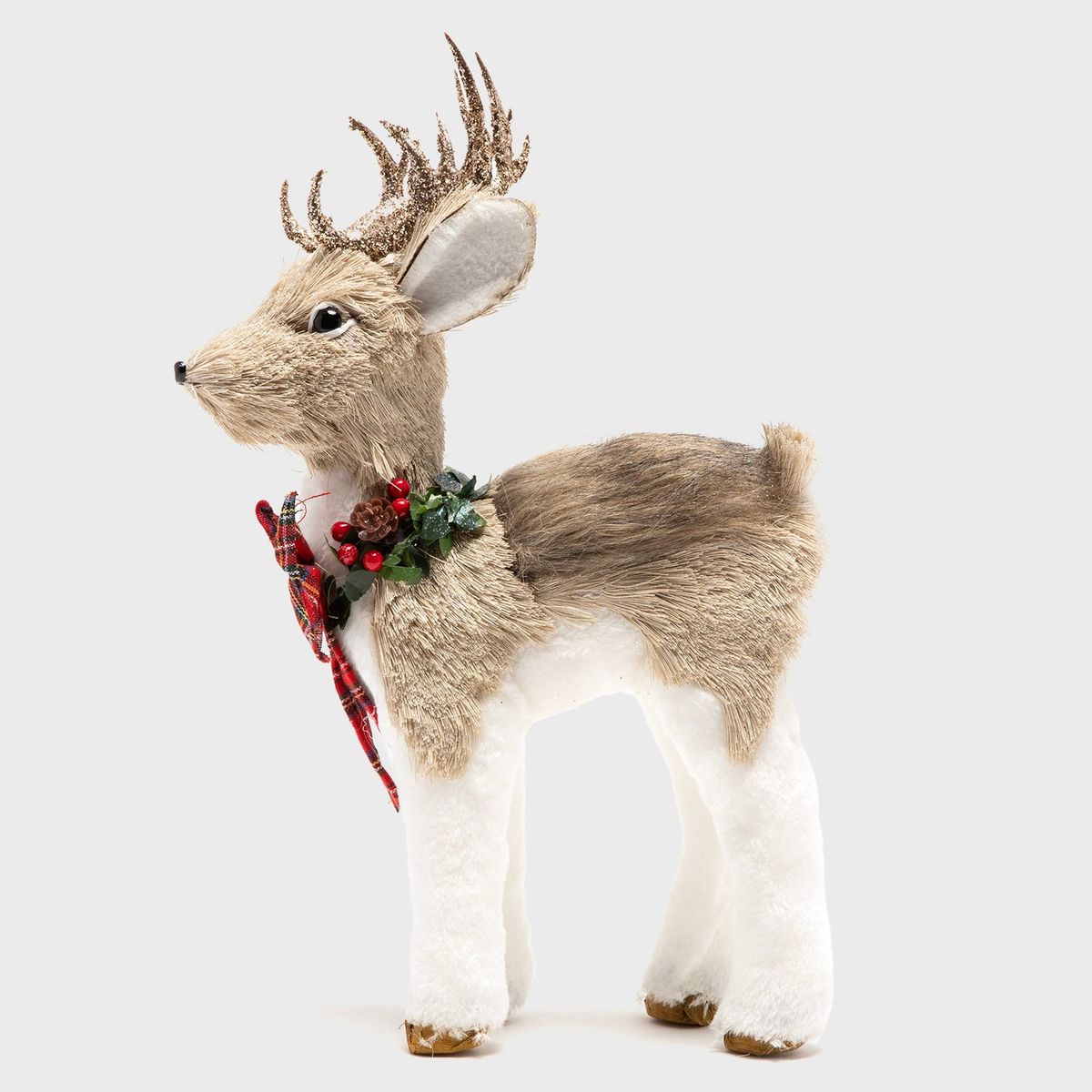 MICA - Adorno Muñeco Reno Pequeño Navidad 26X38 Cm Mica