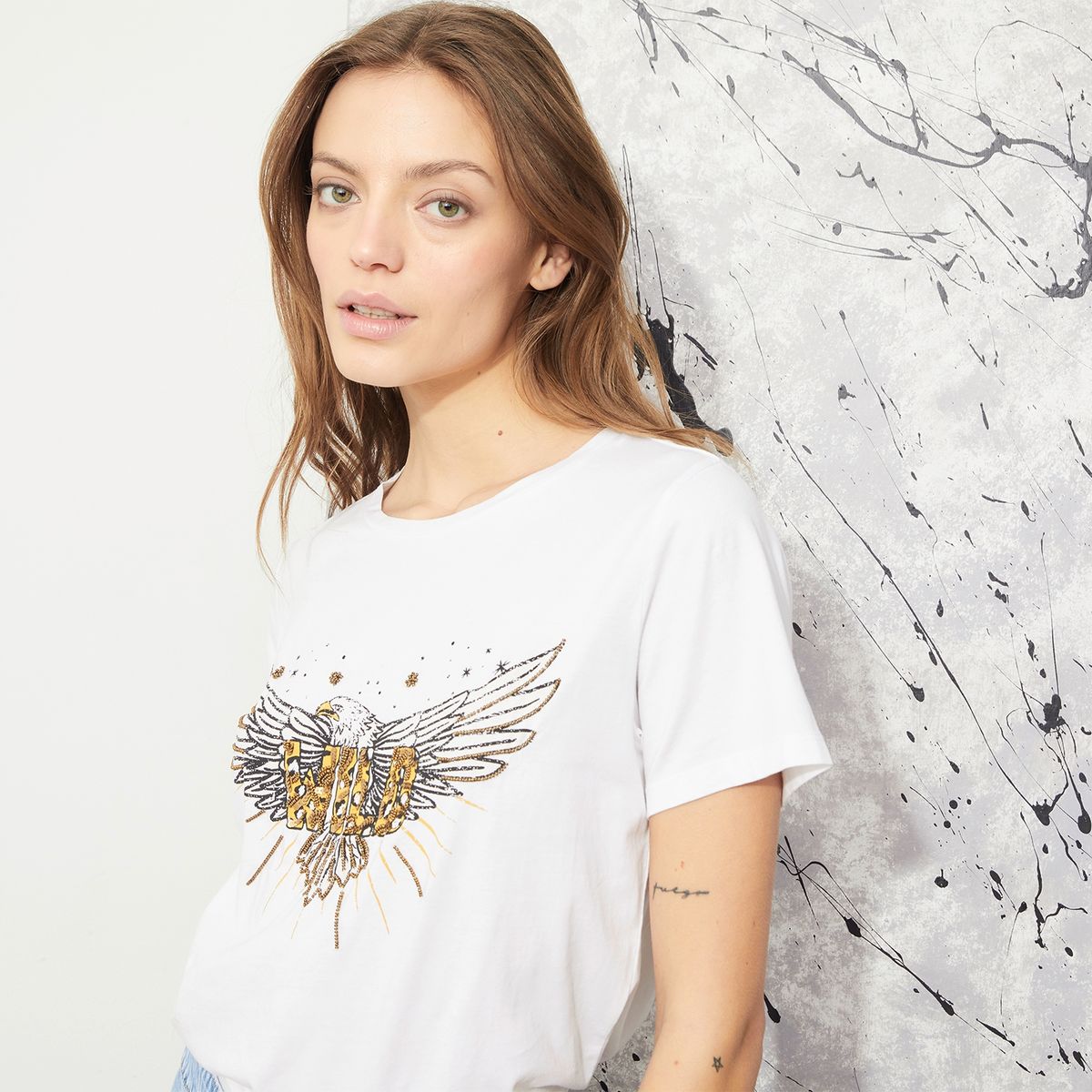 AMERICANINO - Polera Manga Corta Algodón Mujer Americanino