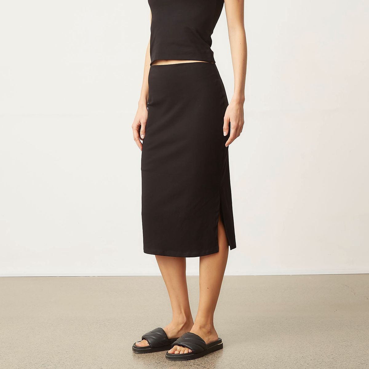 BASEMENT - Falda Larga Algodón Mujer Basement