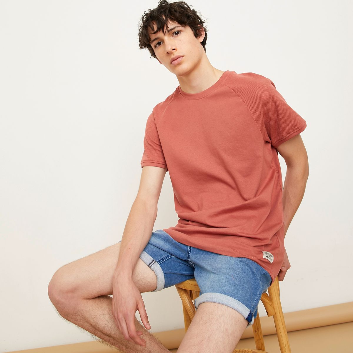 BEARCLIFF - Polera Manga Corta Algodón Long Fit Hombre Bearcliff